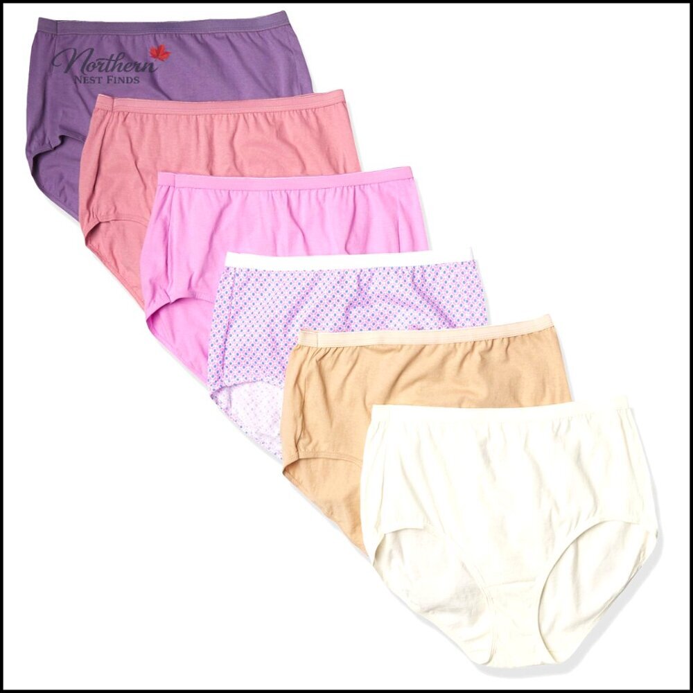 Cotton High Brief Underwear 6-Pack, Moisture-Wicking, Full Coverage